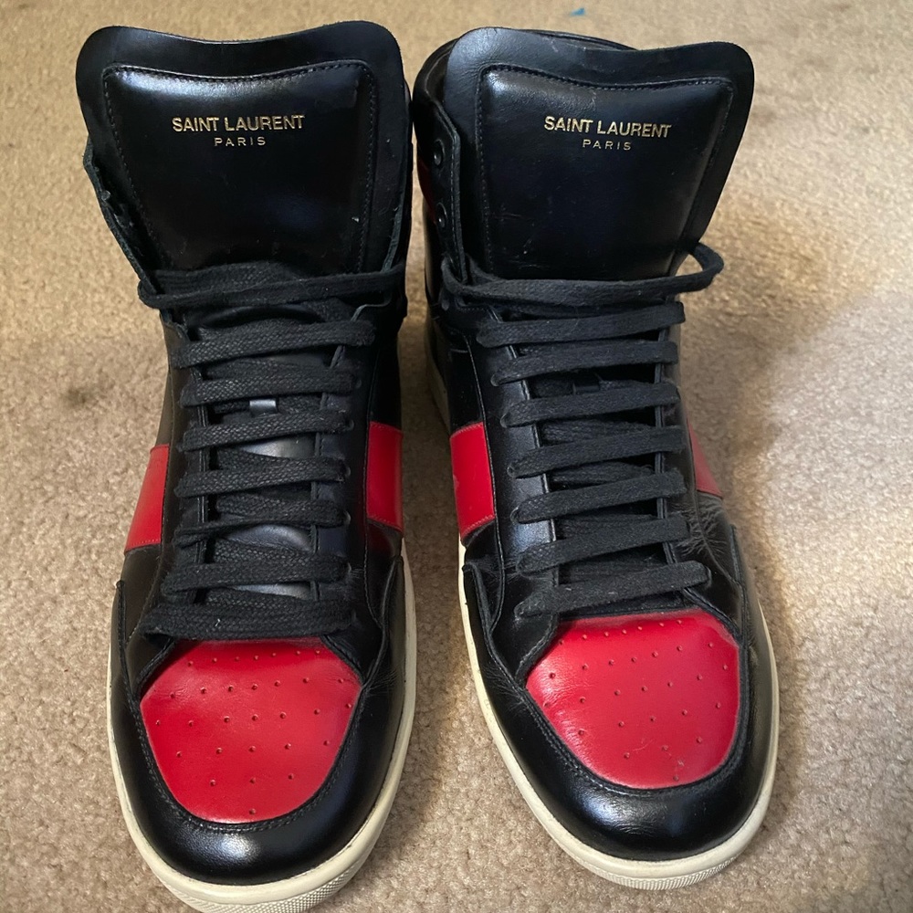 Saint Laurent Court Classic Leather High-T…